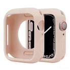 For Apple Watch Series 45mm Candy Silicone Half Coverage Watch Case(Pink Sand) - 1