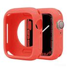 For Apple Watch Series 45mm Candy Silicone Half Coverage Watch Case(Coral Red) - 1