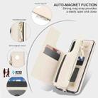 For Samsung Galaxy A52 5G Double Flap Zipper RFID Leather Phone Case with Short Lanyard(White) - 3