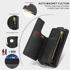 For Samsung Galaxy A52 5G Double Flap Zipper RFID Leather Phone Case with Short Lanyard(Black) - 3