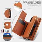 For Samsung Galaxy A53 5G Double Flap Zipper RFID Leather Phone Case with Short Lanyard(Brown) - 3