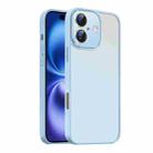 For iPhone 16 Nano Semi-transparent Frosted Skin Feel Phone Case(Sky Blue) - 1