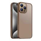 For iPhone 15 Pro Max Nano Semi-transparent Frosted Skin Feel Phone Case(Desert Gold) - 1