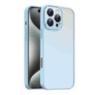 For iPhone 15 Pro Max Nano Semi-transparent Frosted Skin Feel Phone Case(Sky Blue) - 1