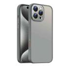 For iPhone 15 Pro Nano Semi-transparent Frosted Skin Feel Phone Case(Titanium Gray) - 1