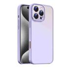 For iPhone 15 Pro Nano Semi-transparent Frosted Skin Feel Phone Case(Lilac Purple) - 1