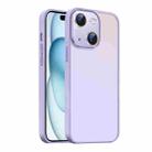 For iPhone 15 Plus Nano Semi-transparent Frosted Skin Feel Phone Case(Lilac Purple) - 1