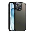 For iPhone 15 Nano Semi-transparent Frosted Skin Feel Phone Case(Black) - 1