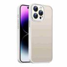 For iPhone 14 Pro Nano Semi-transparent Frosted Skin Feel Phone Case(Antique White) - 1