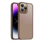 For iPhone 14 Pro Nano Semi-transparent Frosted Skin Feel Phone Case(Desert Gold) - 1