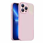 For iPhone 13 Pro Max Nano Semi-transparent Frosted Skin Feel Phone Case(Light Pink) - 1