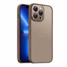 For iPhone 13 Pro Max Nano Semi-transparent Frosted Skin Feel Phone Case(Desert Gold) - 1