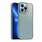 For iPhone 13 Pro Max Nano Semi-transparent Frosted Skin Feel Phone Case(Deep Cyan) - 1