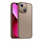 For iPhone 13 Nano Semi-transparent Frosted Skin Feel Phone Case(Desert Gold) - 1