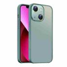 For iPhone 13 Nano Semi-transparent Frosted Skin Feel Phone Case(Deep Cyan) - 1