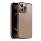 For iPhone 12 Pro Nano Semi-transparent Frosted Skin Feel Phone Case(Desert Gold) - 1