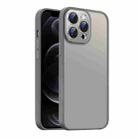 For iPhone 12 Pro Max Nano Semi-transparent Frosted Skin Feel Phone Case(Titanium Gray) - 1