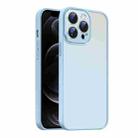 For iPhone 12 Pro Max Nano Semi-transparent Frosted Skin Feel Phone Case(Sky Blue) - 1