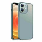 For iPhone 12  Nano Semi-transparent Frosted Skin Feel Phone Case(Deep Cyan) - 1
