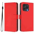 For Doogee N55 Plus Skin Feel Solid Color Leather Phone Case with Lanyard(Red) - 2