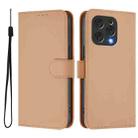 For Doogee N55 Plus Skin Feel Solid Color Leather Phone Case with Lanyard(Nude) - 2