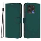 For Doogee N55 Plus Skin Feel Solid Color Leather Phone Case with Lanyard(Dark Green) - 2