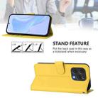 For Doogee N55 Plus Skin Feel Solid Color Leather Phone Case with Lanyard(Lemon Yellow) - 3