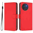 For Doogee Note 59 / Note 59 Pro Skin Feel Solid Color Leather Phone Case with Lanyard(Red) - 2