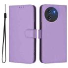 For Doogee Note 59 / Note 59 Pro Skin Feel Solid Color Leather Phone Case with Lanyard(Lavender Purple) - 2