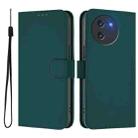 For Doogee Note 59 / Note 59 Pro Skin Feel Solid Color Leather Phone Case with Lanyard(Dark Green) - 2
