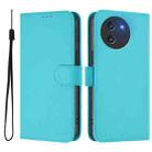 For Doogee Note 59 / Note 59 Pro Skin Feel Solid Color Leather Phone Case with Lanyard(Lake Blue) - 2