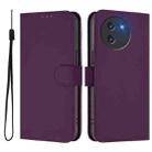 For Doogee Note 59 / Note 59 Pro Skin Feel Solid Color Leather Phone Case with Lanyard(Violet) - 2