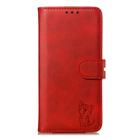 For iPhone 12 mini Embossed Happy Cat Pattern Horizontal Flip Leather Case with Holder & Card Slots & Wallet & Photo Frame(Red) - 2