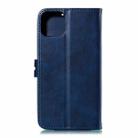 For iPhone 12 mini Embossed Happy Cat Pattern Horizontal Flip Leather Case with Holder & Card Slots & Wallet & Photo Frame(Blue) - 3