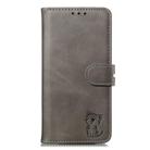 For iPhone 12 mini Embossed Happy Cat Pattern Horizontal Flip Leather Case with Holder & Card Slots & Wallet & Photo Frame(Grey) - 2