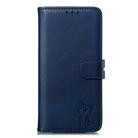 For iPhone 12 / 12 Pro Embossed Happy Cat Pattern Horizontal Flip Leather Case with Holder & Card Slots & Wallet & Photo Frame(Blue) - 2