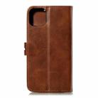 For iPhone 12 / 12 Pro Embossed Happy Cat Pattern Horizontal Flip Leather Case with Holder & Card Slots & Wallet & Photo Frame(Brown) - 3