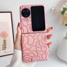 For OPPO Find N3 Flip Camellia Plaid Fabric DIY PC Phone Case(Pink) - 2