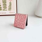 For OPPO Find N3 Flip Camellia Plaid Fabric DIY PC Phone Case(Pink) - 3