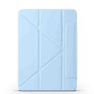 For iPad Pro 11 2024 Fixed Buckle Magnetic Deformation Leather Tablet Case(Ice Blue) - 2