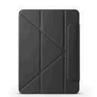 For iPad Pro 11 2024 Fixed Buckle Magnetic Deformation Leather Tablet Case(Black) - 2