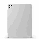 For iPad Pro 11 2024 Fixed Buckle Magnetic Deformation Leather Tablet Case(Grey) - 3