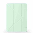 For iPad Pro 11 2024 Fixed Buckle Magnetic Deformation Leather Tablet Case(Baby Green) - 2