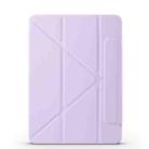 For iPad Pro 11 2024 Fixed Buckle Magnetic Deformation Leather Tablet Case(Purple) - 2
