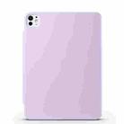 For iPad Pro 11 2024 Fixed Buckle Magnetic Deformation Leather Tablet Case(Purple) - 3