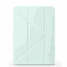 For iPad Air 13 2024 / 2025 Fixed Buckle Magnetic Deformation Leather Tablet Case(Baby Green) - 2