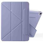 For iPad Air 13 2024 / 2025 Fixed Buckle Magnetic Deformation Leather Tablet Case(Lavender Purple) - 1