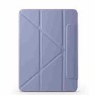 For iPad Air 13 2024 / 2025 Fixed Buckle Magnetic Deformation Leather Tablet Case(Lavender Purple) - 2