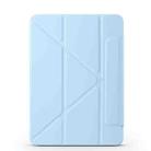 For iPad Air 11 2025 / 2024 / 10.9 2022 Fixed Buckle Magnetic Deformation Leather Tablet Case(Ice Blue) - 2
