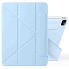 For iPad Pro 11 2022 / 2021 / 2020 Fixed Buckle Magnetic Deformation Leather Tablet Case(Ice Blue) - 1